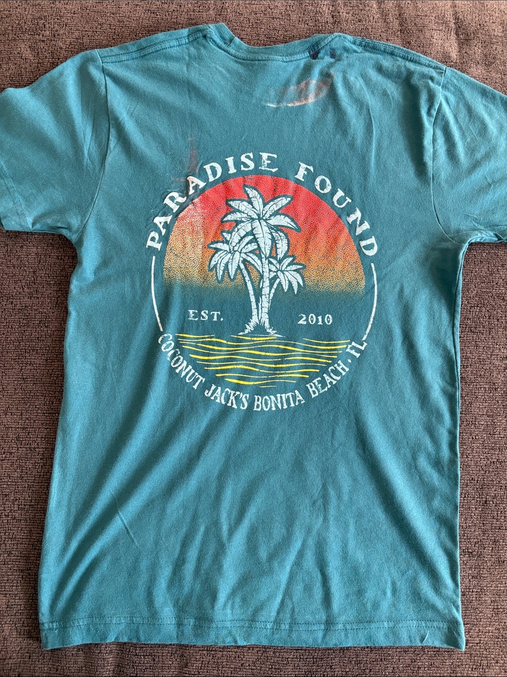 Coconut Jack's 'Paradise Found' Teal Short-Sleeve Tee